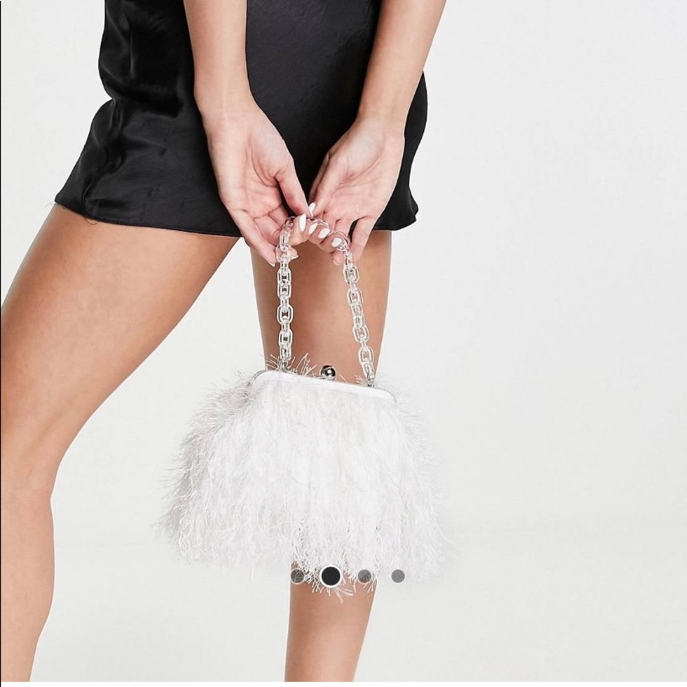 Faux Feather Minibag